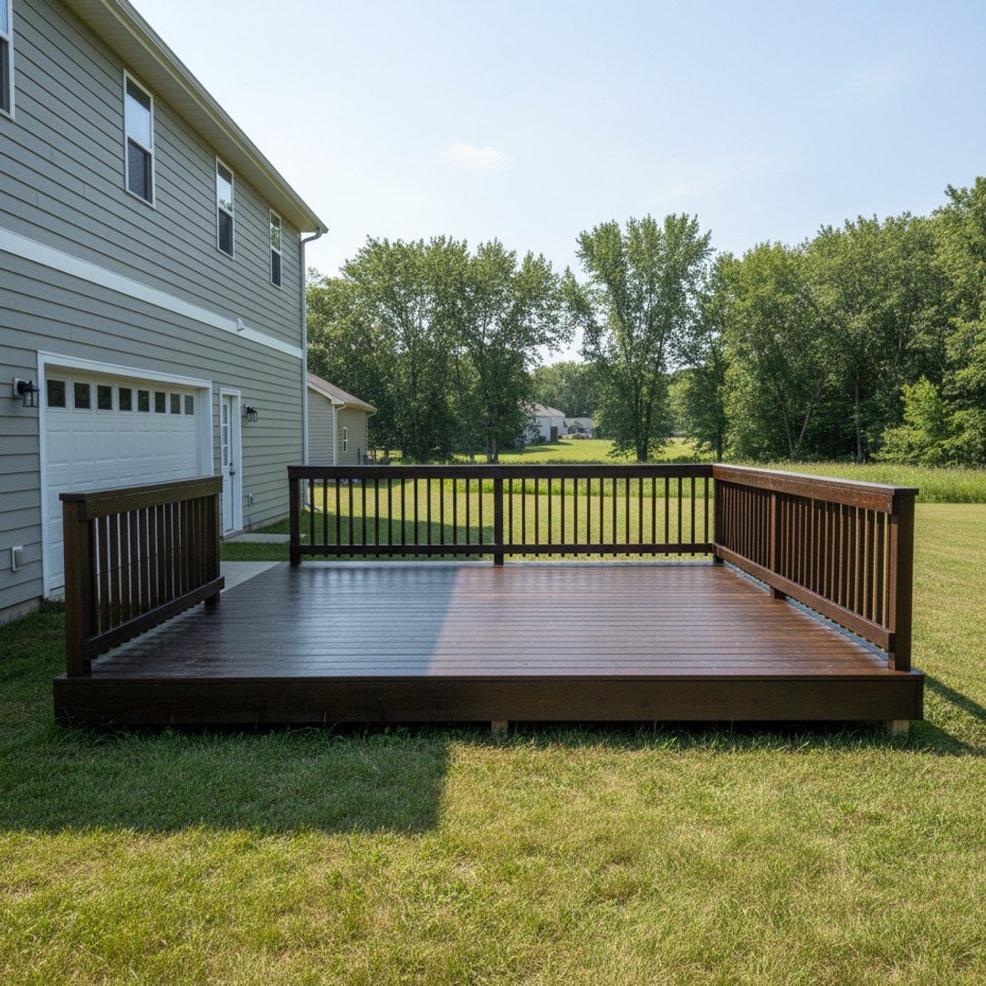 Custom Deck Design completed by Omega Deck Company in Cudahy, WI