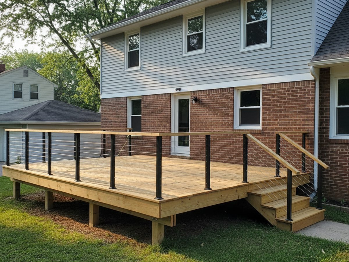 Deck Staining & Sealing completed by Omega Deck Company in Greenfield, WI