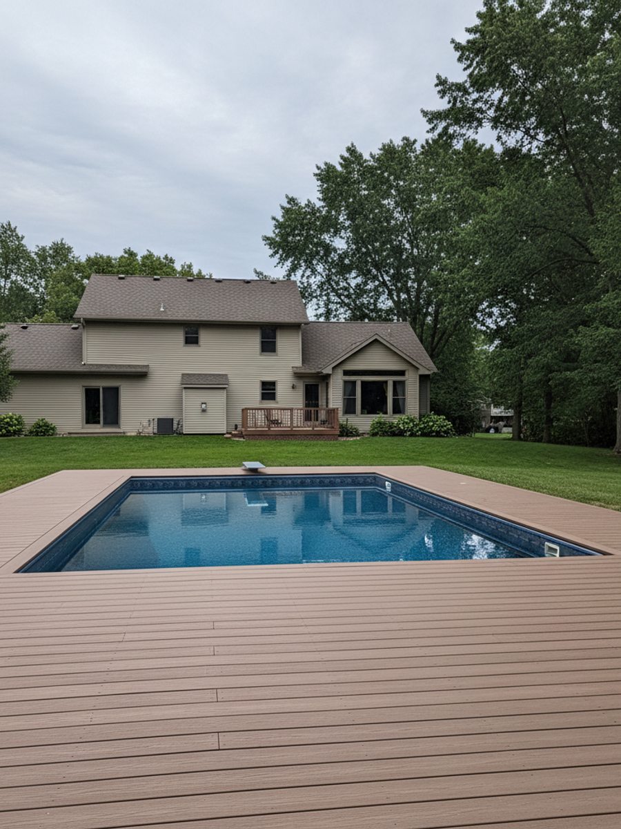 Composite Decking Installation completed by Omega Deck Company in Milwaukee, WI